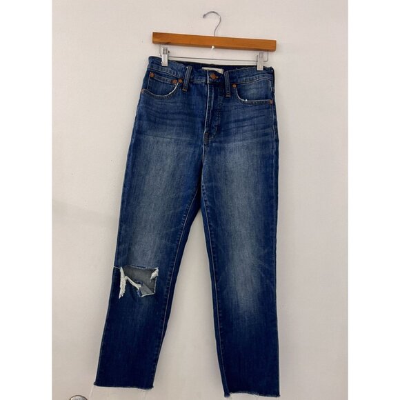 Madewell Blue The Perfect Vintage Crop Jeans in size 27 Classiccore - Picture 1 of 7